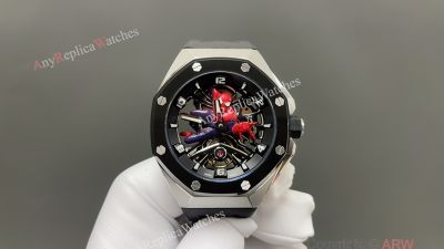 LS. Factory Audemars Piguet Royal Oak Concept 43mm Tourbillon Movement Spider Man Watch